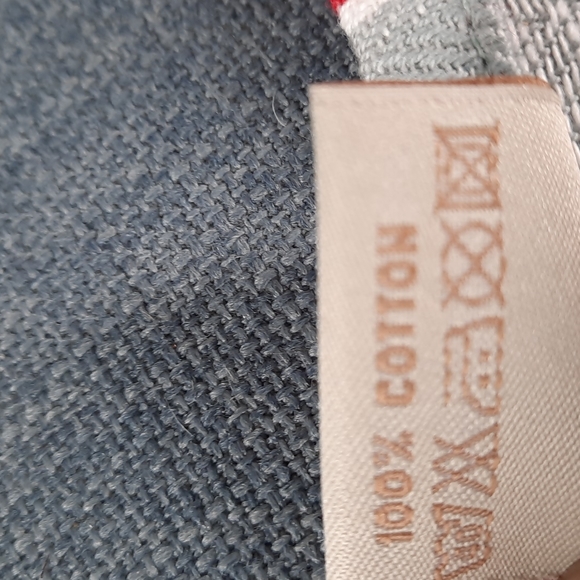 Cotton Kitchen Dish Towel Mabelle Red Gray Urban Farmhouse Design - Picture 4 of 6